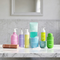 Flacon pulvérisateur vide rechargeable en PET ambré de 300 ml et 500 ml avec pulvérisateur à gâchette et pompe pour les ensembles de savon liquide et de lotion
