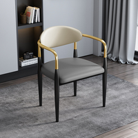 Chaises de restaurant modernes, simples et décontractées Chaises commerciales en cuir rembourré léger de luxe Chaises de chambre à coucher