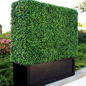 Panneau mural de haie en buis artificiel personnalisé, écologique, anti-UV, avec jardinière intégrée, pour clôture d'intimité et mur végétal - Product Image 3