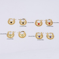 Boucles d'oreilles plaquées or classiques de la mode européenne et américaine du Moyen-Orient