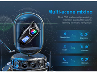 Casque Intercom Moto Q58 Max Sans Fil Bluetooth Oreillette Ouverte Anti-Bruit avec Radio FM