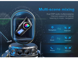 Xe Máy <span class=keywords><strong>intercom</strong></span> Tai nghe q58 Max không dây màu xanh răng Tai nghe mở tai tiếng ồn hủy bỏ Earbuds với FM Đài phát thanh - Product Image 3