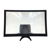 Curved Screen Mobile Phone Screen Magnifier Foldable 3D HD Mobile Phone Magnifier 12 Inch Screen Magnifier for Smartphone