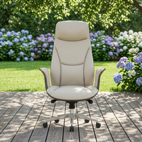 Chaise de bureau pivotante de direction moderne en cuir PU chromé à dossier haut de luxe, couleur personnalisable, vente en gros pour les dirigeants