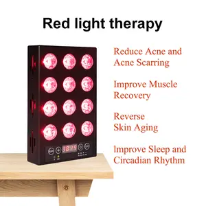 Newest Portable Type-C Rechargeable 660nm 850nm Red Nir Infrared LED Light Therapy Panel With Timer