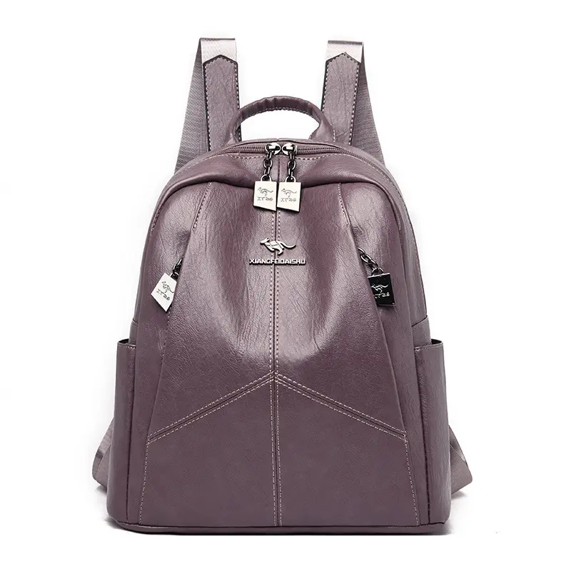 Factory Wholesale Ladies Luxury Design Student School Backpack Bag Large Capacity Leather Handbags for Women