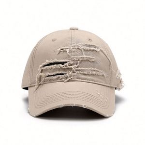 3D Embroidery Custom Logo Acceptable New Ripped Baseball <b>Cap</b> <b>Women</b> Men Fashion Distressed Baseball Hats - Product Image 1