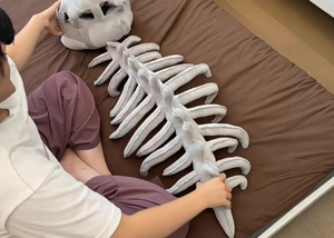 Peluche réaliste de <span class=keywords><strong>dinosaure</strong></span> Bonezilla, jouet d'Halloween, monstre <span class=keywords><strong>dinosaure</strong></span>, peluche squelette d'animal, masque de peluche d'horreur - Product Image 3