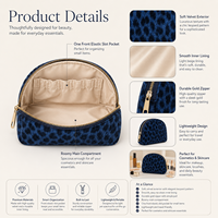 Trousse de Maquillage Tendance Saloveybags en PU, Design Épais et Robuste, Couleur Unie de Luxe