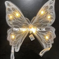 Ins Style Papillon Avec Led Lumières Décoration De Gâteau Diy Populaire De Mariage Anniversaire Gâteau Topper