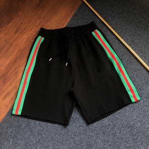 Pantalones cortos deportivos vintage a rayas GU CCI de alta calidad, modernos, casuales, transpirables, 100% algodón, holgados, para hombre. - Product Image 1