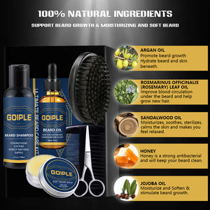 Olio per la crescita della <span class=keywords><strong>barba</strong></span> organico con etichetta privata naturale per <span class=keywords><strong>uomo</strong></span> Set per la cura della <span class=keywords><strong>barba</strong></span> prodotto per <span class=keywords><strong>barba</strong></span> con balsamo per Shampoo per ingredienti naturali - Product Image 3