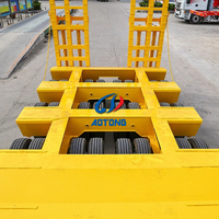 Remorque surbaissée extensible pour le transport de charges surdimensionnées, pales d'éoliennes, équipements industriels