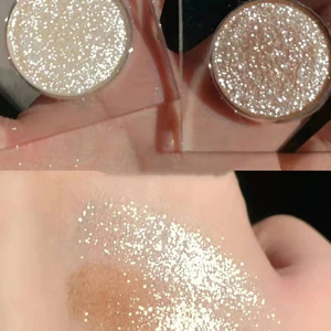 Toptan Özel Etiketli Tekli Far Paleti Şeffaf Kare Kutu Elmas Işıltılı Simli Monokrom Makyaj Toplu - Product Image 4