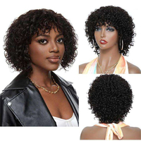 Perruques en cheveux humains vierges brésiliens à boucles rebondissantes pour femmes noires, vente en gros, perruque courte bob sans colle avec dentelle HD transparente