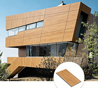 Panneaux composites en aluminium à grain de bois ACP 3mm 1220*2440mm revêtement mural ACM Alu Cobond ignifuge pour salle de bain extérieure
