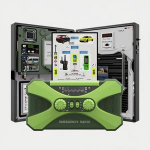 Batterie externe solaire et radio à manivelle 10000 mAh pour la prévention des catastrophes, étanche, avec lampe de poche - Product Image 5