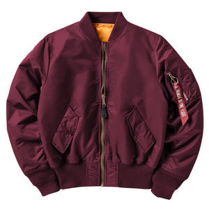 Chaqueta de Vuelo Bomber MA1 de Fábrica OEM Personalizada 100% Nailon para Hombre con Bordado e Impresión, Chaqueta Fina de Piloto - Product Image 4
