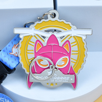 Médaille de récompense personnalisée OEM ODM en alliage de zinc avec émail souple, pour activités sportives, culturelles, artistiques, course, souvenir, ou comme porte-clés convertible