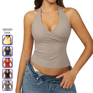 XW-EBX3109 di alta qualità per lo Yoga e il Fitness di Yoga di alta qualità <span class=keywords><strong>comodi</strong></span> senza maniche Cross Front sport senza schienale palestra da <span class=keywords><strong>donna</strong></span> abbigliamento attivo cavezza Top - Product Image 2