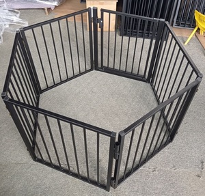 Puerta independiente para mascotas, valla plegable de madera para puertas, pasillos, escaleras y hogar, ideal para perros y cachorros - Product Image 4