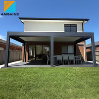 Modern Bahçe Açık Hava Alüminyum Panjurlu Kamelya Ağır Hizmet Tipi Biyoklimatik Kamelya Arka Bahçe Villa Pergola Tasarımı