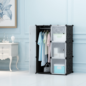 Armadio Moderno Rosa Convertibile e Pieghevole in Plastica, Mobile Contenitore con Porta Carina per la Casa, Organizzatore di Vestiti per la Camera delle Ragazze - Product Image 6