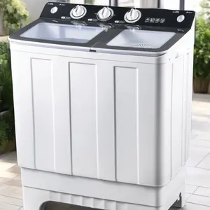 13kg Semi Automática Twin Tub Ropa Limpieza Secado Lavadora Tambor de plástico Lavadora