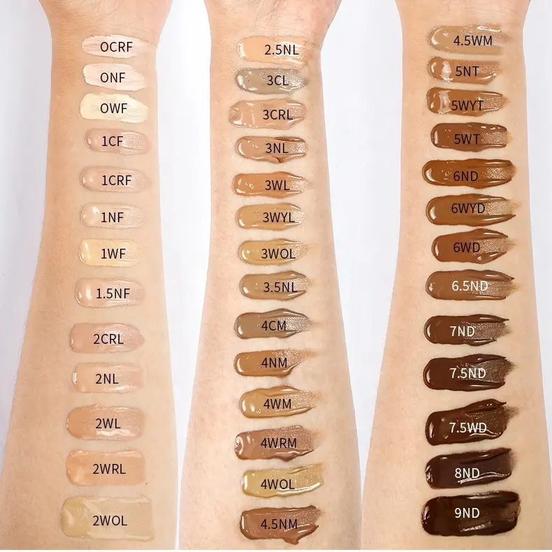 40 colors No logo full coverage waterproof long lasting Natural Skin flawless liquid foundation makeup