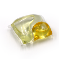 Capsules de lessive jetables à 2 compartiments avec boîte en plastique pour vêtements, 50%-80% d'ingrédients actifs, modèle EL001