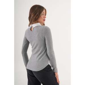 Long Sleeve Embroidered <b>Blouse</b> <b>for</b> <b>Women</b> Chic Ruffled Collar XL Size Loose Fit <b>Linen</b> Top with Sequins Lace Decoration Wholesale - Product Image 1