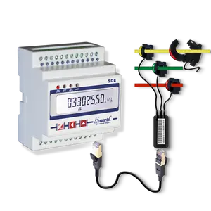 SDE430-C contatore di energia del misuratore dell'analizzatore di potenza trifase RS485 modbus con trasformatore di corrente di tipo aperto 60A