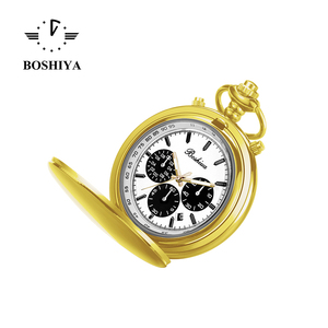 <span class=keywords><strong>Montre</strong></span> de poche BOSHIYA 47 mm, cadran lisse moderne personnalisé, mouvement à quartz pour <span class=keywords><strong>homme</strong></span>, calendrier, six aiguilles - Product Image 2