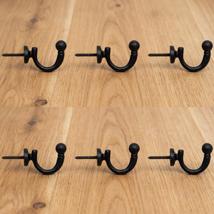 ตะขอแขวนผนังเหล็กหล่อสีดำโบราณ สำหรับแขวนผ้าเช็ดตัวและเสื้อผ้า - Product Image 3
