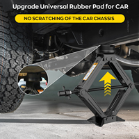 Nouveau kit de cric de voiture universel 2.5T avec cric à ciseaux en acier et tampon en caoutchouc pour tous les véhicules