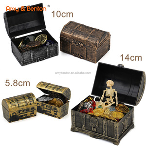 Petit coffre au trésor de pirate jouets enfants garçons cadeau pour accessoires fête faveurs décoration - Product Image 4