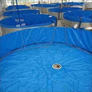 Bacs d'aquaculture circulaires en acier galvanisé à chaud et PVC, diamètre 1,15 m, hauteur 1,15 m, pour l'élevage de poissons, capacité de 5m à 1000m - Product Image 1