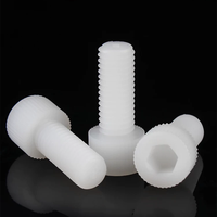 Vis à tête cylindrique en plastique, boulon en nylon, vis à tête hexagonale DIN912 blanc/noir M3-M10, vis à tête cylindrique PA66 pour le bricolage