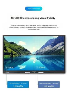 Tableau interactif intelligent 4K UHD de 55 pouces avec Android 14, écran tactile infrarouge 20 points, double stylet, pour réunions et affichage graphique en magasin de <span class=keywords><strong>d</strong></span>étail - Product Image 3