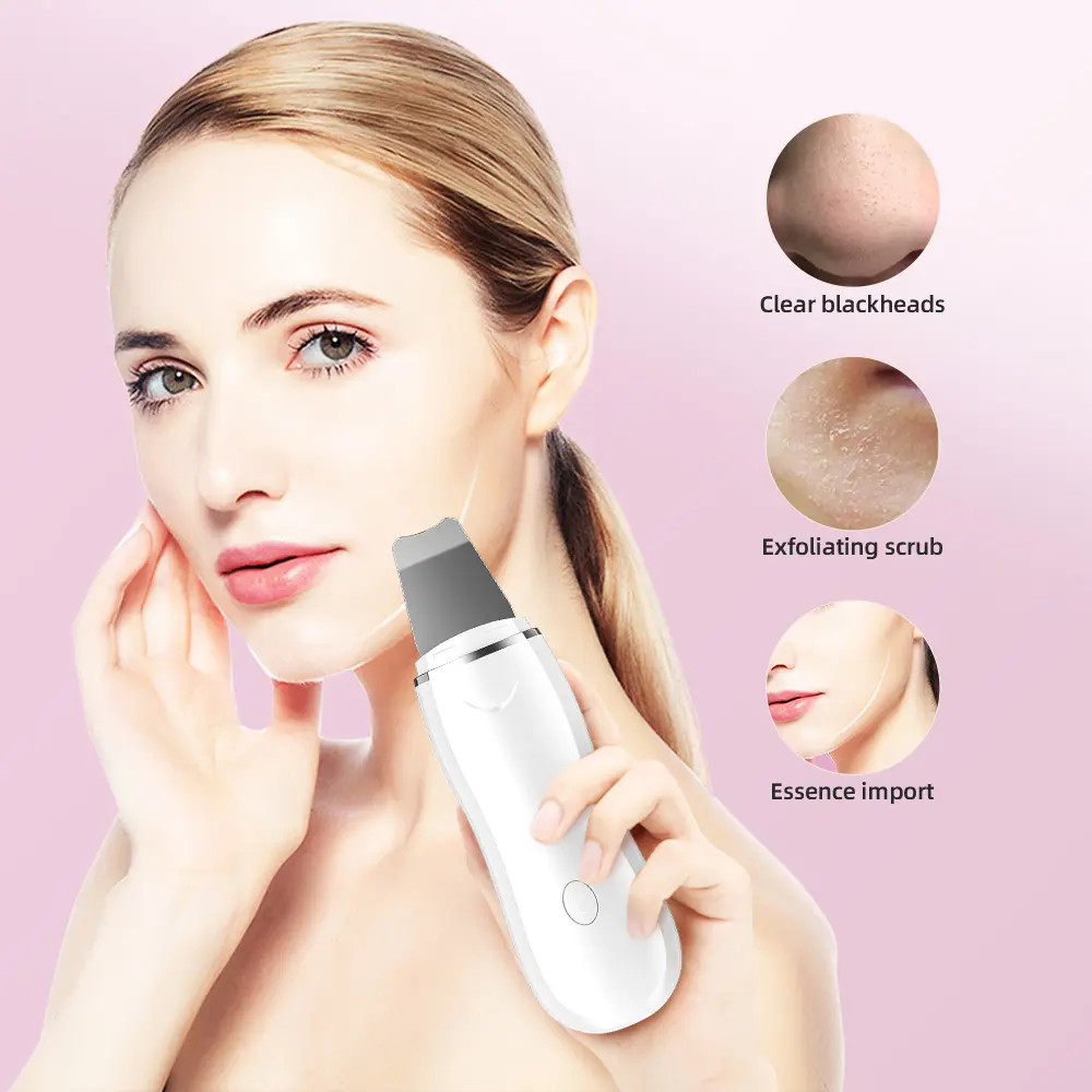Macchina per la pulizia della pelle del viso ad ultrasuoni con peeling portatile di vendita più calda del 2023