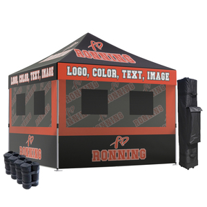 Bán buôn thực phẩm giá rẻ Lều nửa lưới nửa Oxford sidewall cửa sổ 10x10ft <span class=keywords><strong>EZ</strong></span> up quảng cáo tổ chức sự kiện mái hiên lều - Product Image 1