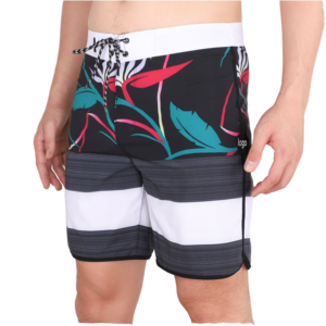 Custom <b>Men's</b> Two-Tone Boardshorts | Spandex Blend Swim <b>Trunks</b> with Drawstring | Summer Beachwear | OEM/ODM Exclusive Swim Shorts - Product Image 2