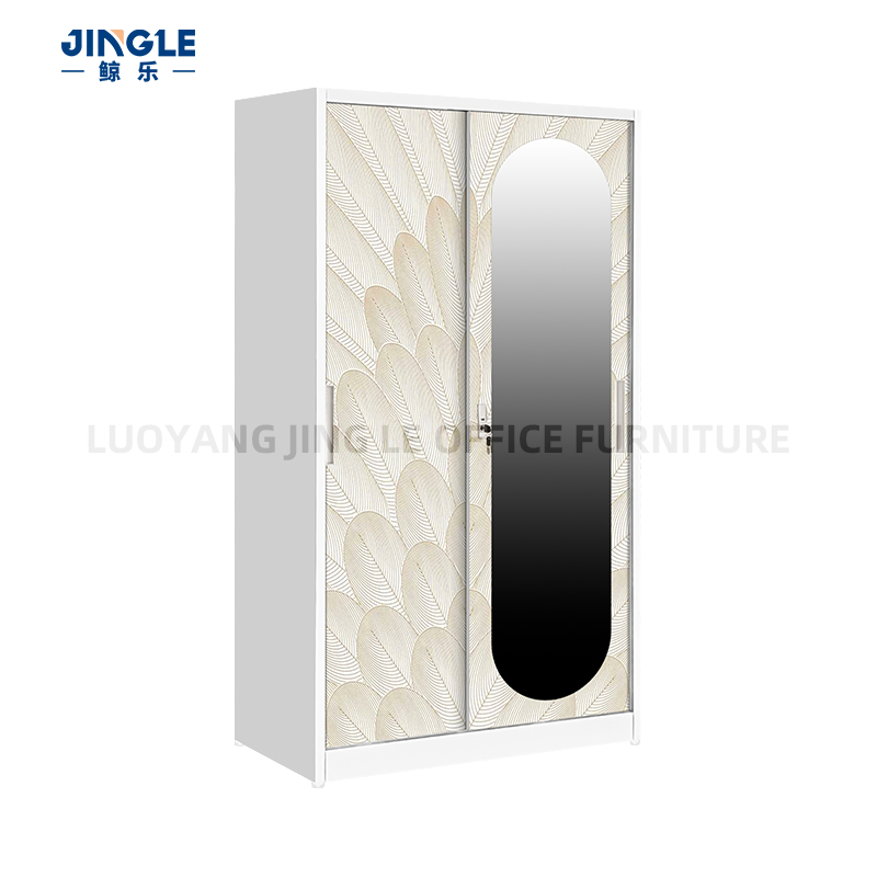 2 sliding door with curved mirror