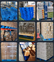 Palette en plastique industrielle pour entrepôt et supermarché, à grille, de 9 pieds, en promotion