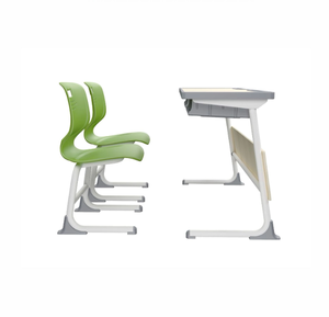Chaise d'étude en acier réglable avec <span class=keywords><strong>bureau</strong></span> pour enfants de l'école <span class=keywords><strong>primaire</strong></span> et secondaire de design moderne pour les étudiants avec dossier - Product Image 1