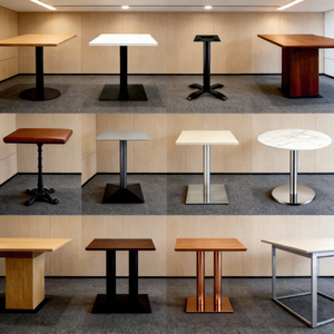 वाणिज्यिक ग्रेड भारी शुल्क आधुनिक स्टेनलेस स्टील ब्लैक आयरन रेस्तरां भोजन कॉफी दुकान फर्नीचर हार्डवेयर टेबल बेस - Product Image 3