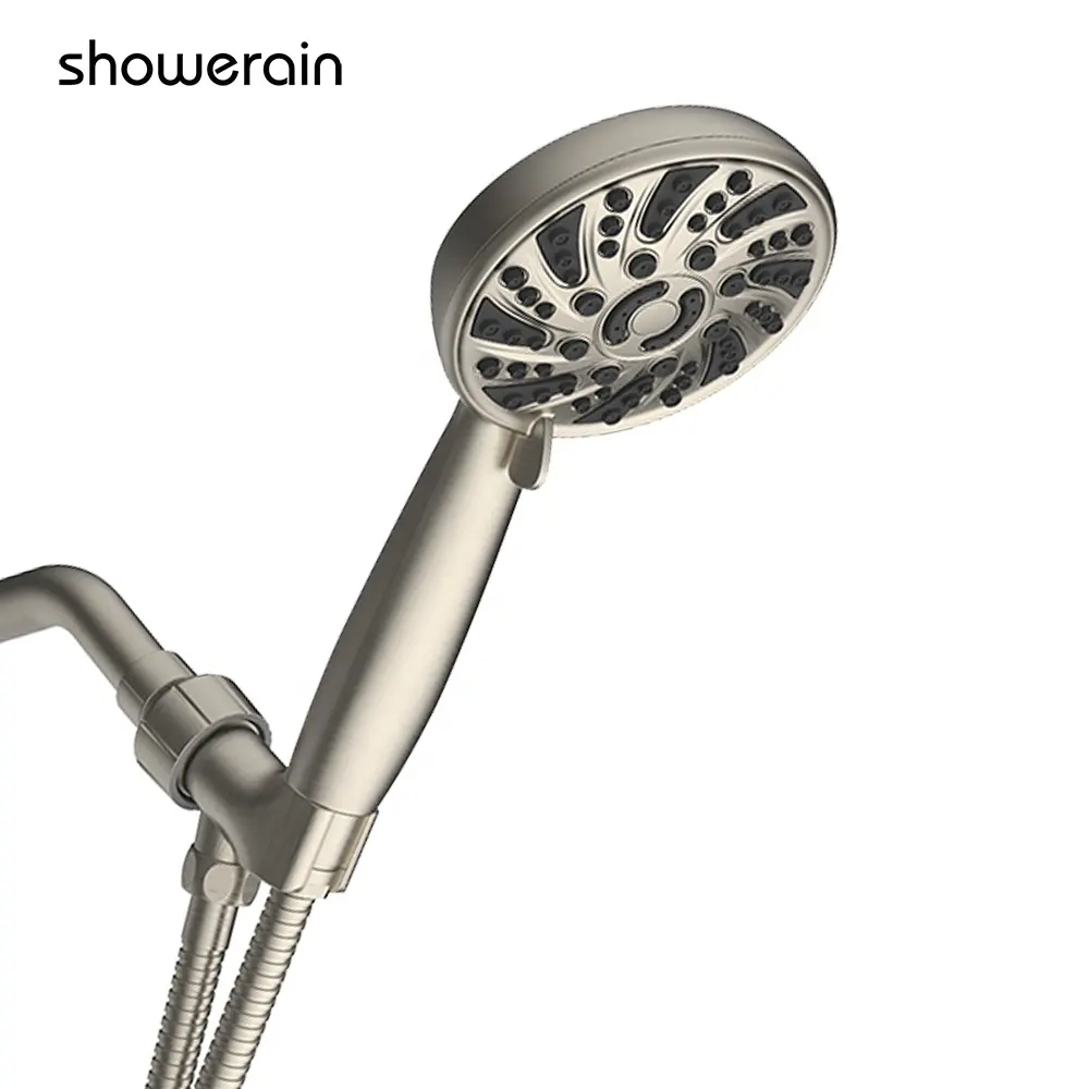 क्रोम खत्म ब्रश निकल हाथ में showerheads सिर बौछार किट