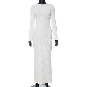 New Trendy Fashionable Knitted <strong>Dress</strong> Sexy Long Sleeved <strong>Maxi</strong> <strong>Dress</strong> Skinny Slim Elegant Women <strong>Dress</strong> - Product Image 4