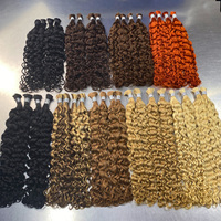 Mèches de cheveux humains Remy bouclés italiens 100g, multicolores assortis, cheveux vierges, double trame machine, sans nœuds, pour femmes, 16-26 pouces, RXhair