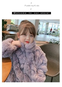 Abrigo de Piel Sintética para Niñas, Manga Larga, Estilo Macaron, Cálido para Invierno, Venta al Por Mayor, Se Aceptan Pedidos de Muestra OEM - Product Image 4